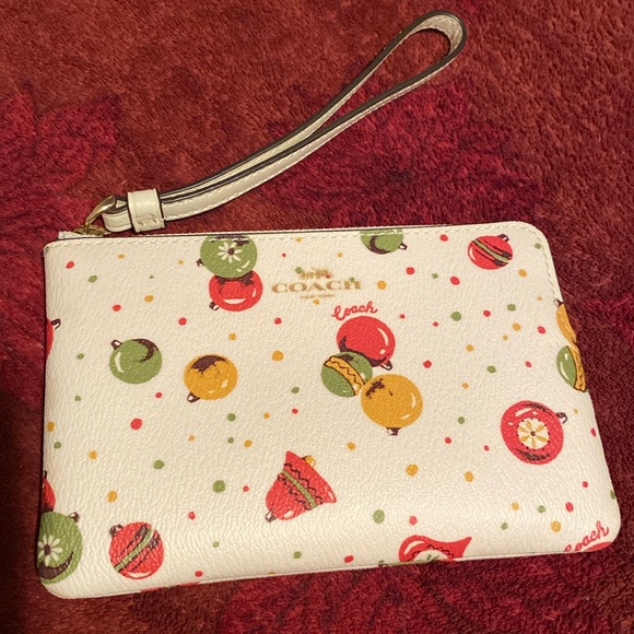 Coach Ornament Zip Corner Wristlet - Picture 1 of 8
